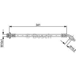 BOSCH 1 987 481 826 Flexible De Frein 341 NISSAN: Pathfinder 3, NP300 Navara Pick-up