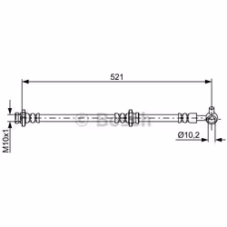 Flexible De Frein; BOSCH; 521; pour NISSAN