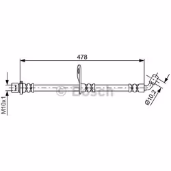 Flexible De Frein; BOSCH; 478; pour SUBARU; BH1698, 26591SC000, 26591SC001