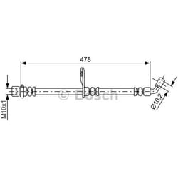 BOSCH 1 987 481 814 Flexible De Frein 478