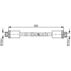 BOSCH 1 987 481 832 Flexible De Frein 482 NISSAN: NV200 Van / Break