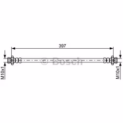 Flexible De Frein; BOSCH; 397; pour NISSAN; BH1709, 46210EB00A, 46210EB02A