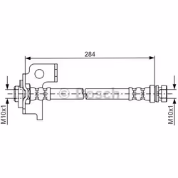 Flexible De Frein; BOSCH; 284; pour KIA, HYUNDAI; BH1678, 587371E100, 587371E100