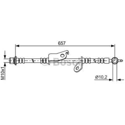 BOSCH 1 987 481 788 Flexible De Frein 657 TOYOTA: Auris 5 portes, Prius Plus