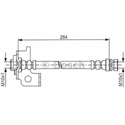 Flexible De Frein; BOSCH; 284; pour KIA, HYUNDAI; BH1679, 587381E100, 587381E100
