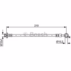 Flexible De Frein; BOSCH; 210; pour NISSAN; BH1713, 462101FE0D, 46210EM01D