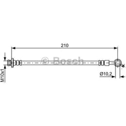 BOSCH 1 987 481 829 Flexible De Frein 210 NISSAN: Cube