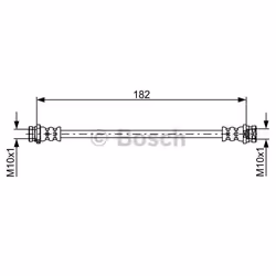 Flexible De Frein; BOSCH; 182; pour MERCEDES-BENZ; BH1636, 4154280735, A4154280735