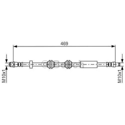 BOSCH 1 987 481 748 Flexible De Frein 469 MERCEDES-BENZ: Classe C Cabriolet, Classe C Berline
