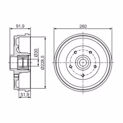Tambour de frein BOSCH 0 986 477 283 - Vue supplémentaire 7