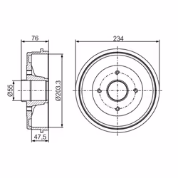 Tambour de frein BOSCH 0 986 477 290 - Vue supplémentaire 5