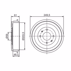 Tambour de frein BOSCH 0 986 477 286 - Vue supplémentaire 7