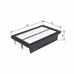 Filtre à air BOSCH F 026 400 558 - Vue supplémentaire 6