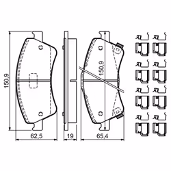 Jeu de plaquettes de frein BOSCH 0 986 494 932, avant - Vue supplémentaire 8