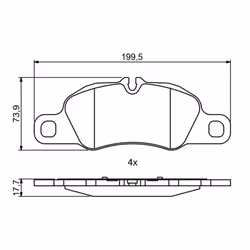 Jeu de plaquettes de frein BOSCH 0 986 494 784, avant - Vue supplémentaire 8
