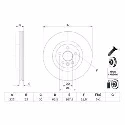 Disque de frein BOSCH 0 986 479 D79 avant, ventilé, à haute teneur en carbone, 1 pièce - Vue supplémentaire 7