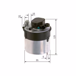 Filtre à carburant BOSCH F 026 402 204 - Vue supplémentaire 7
