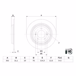 Disque de frein BOSCH 0 986 479 E46 arrière, plein, 1 pièce - Vue supplémentaire 7