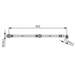 Flexible de frein BOSCH 1 987 481 A32, droite - Vue supplémentaire 5