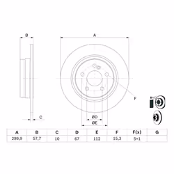 Disque de frein BOSCH 0 986 479 410 arrière, plein, 1 pièce - Vue supplémentaire 7