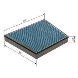 Filtre d'habitacle (filtre à pollen) BOSCH 0 986 628 549 - Vue supplémentaire 7