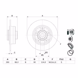 Disque de frein BOSCH 0 986 479 E78 arrière, plein, 1 pièce - Vue supplémentaire 7