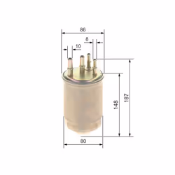 Filtre à carburant BOSCH F 026 402 244 - Vue supplémentaire 5