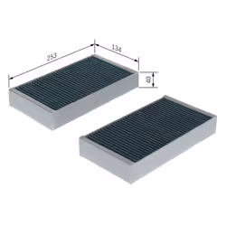 Filtre d'habitacle (filtre à pollen) BOSCH 0 986 628 560 - Vue supplémentaire 7