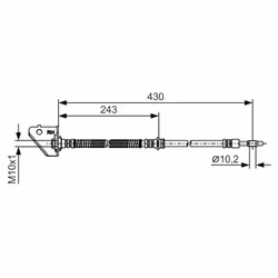 Flexible de frein BOSCH 1 987 481 B30, droite
