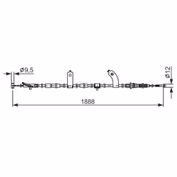 Câble de frein à main BOSCH 1 987 482 854 - Vue supplémentaire 6