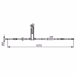 Câble de frein à main BOSCH 1 987 482 833