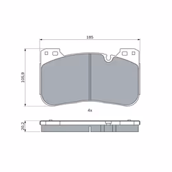 Jeu de plaquettes de frein BOSCH 0 986 424 921, avant - Vue supplémentaire 6