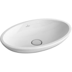 Vasque ovale à poser 58,50X38 avec trop plein villeroy et boch Loop & Friends Blanc CeramicPlus