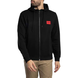 Sweat zippé - HUGO BOSS - Daple212 - Molleton de coton - Patch logo - Noir
