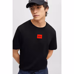 HUGO 50447978_001_L chemise et haut Tee-shirt Encolure torsadée Manche courte Coton
