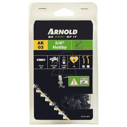 ARNOLD Chaîne de tronçonneuse 3/8",1,3 mm - 55 maillons d’entraineurs - gouges demi-rondes
