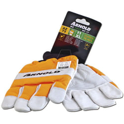 Arnold - Gants de protection anti-coupures en cuir CS-1 pour tronçonneuse - Taille 11