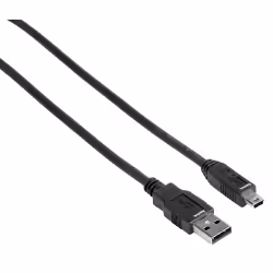 Hama USB 1.8m, 1,8 m, USB A, Mini-USB B, Mâle/Mâle, 480 Mbit/s, Noir