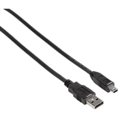 Hama USB 1.8m câble USB 1,8 m USB A Mini-USB B Noir