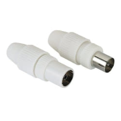 Hama Antenna Male Plug / Female Jack, Coaxial, Clamp Type connecteur coaxial