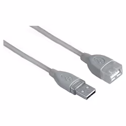Hama Extension Cable, USB A Plug - USB A Socket, 3.0 m, 3 m, USB A, USB A, Gris