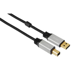 Hama 75053742 câble USB 1,8 m USB 2.0 USB A USB B Noir
