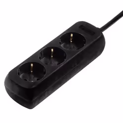 Hama 00108841, 3 sortie(s) CA, 230 V, 3500 W, Noir, Plastique, 3 m