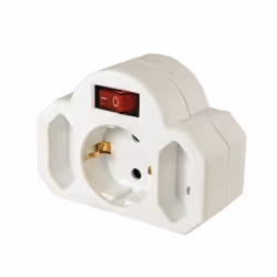 Hama 00108846, Type F, Universel, 230 V, Blanc, 3500 W, Mâle/Femelle