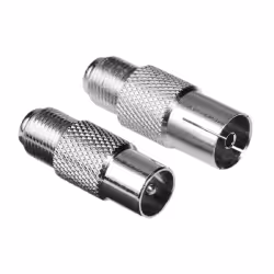 Hama 00116019, Coaxial, Coaxial, Femelle, Femelle, Acier inoxydable, CE