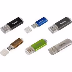 Hama Laeta 64GB, 64 Go, USB Type-A, 2.0, 10 Mo/s, Casquette, Vert, Transparent