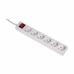Hama 00108833, 6 sortie(s) CA, 230 V, 16 A, 3500 W, Blanc, Plastique