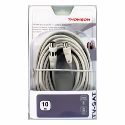 Thomson 00132073 câble coaxial 10 m Blanc
