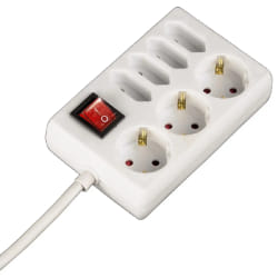 Hama 00108848 multiprise 1,4 m 7 sortie(s) CA Blanc