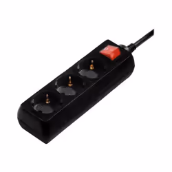 Hama 00108816, 3 sortie(s) CA, 230 V, 3500 W, Noir, Plastique, 3 m